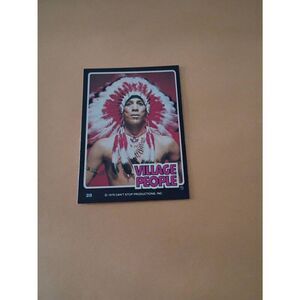 Vintage 1979 Village People Trading Card #28 Disco Era Vintage Music Collectible